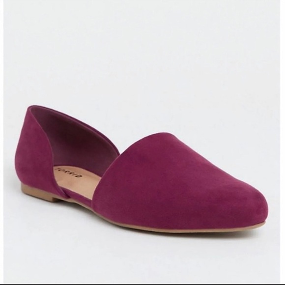 Torrid D’Orsay Flats in wine/ burgundy women’s size 9.5 wide - Picture 1 of 9